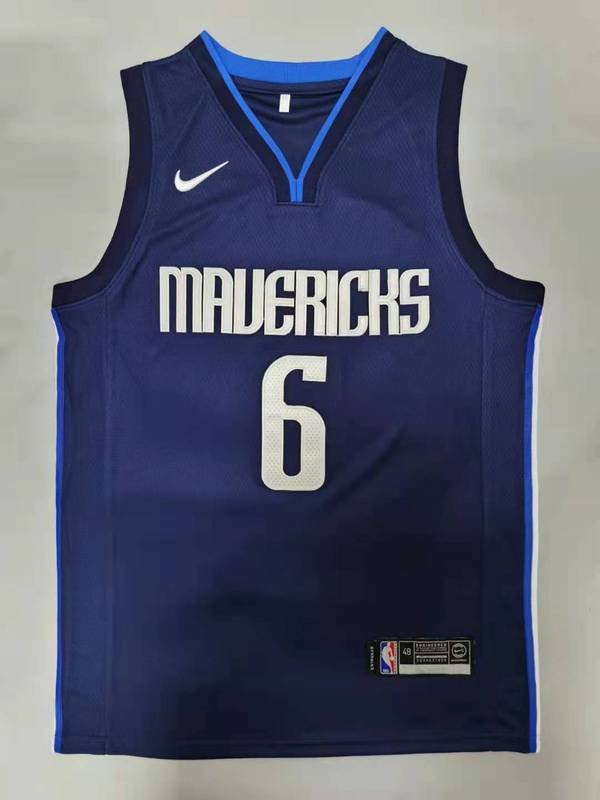 Men Dallas Mavericks #6 Porzingis Drak Blue Nike 2025 NBA Jersey